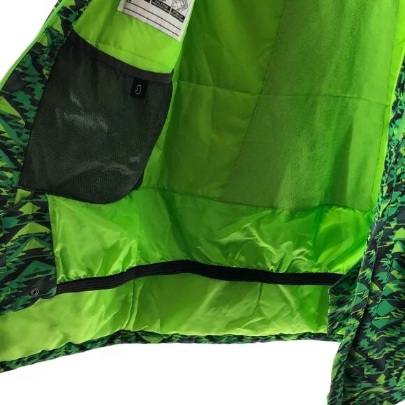Columbia Boys Twist Tip II Jacket Puffer Geometric Green L